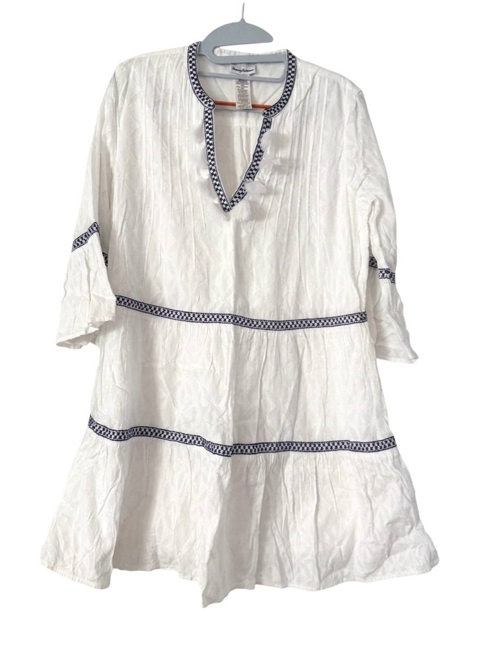 Tommy Bahama Embroidered Tiered Cotton Dress - Picture 4 of 6